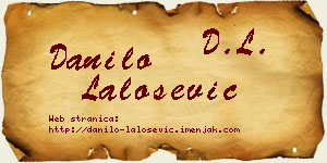 Danilo Lalošević vizit kartica